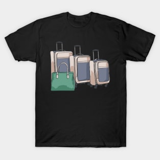 Luggage Suitcase Baggage Holiday Travel T-Shirt